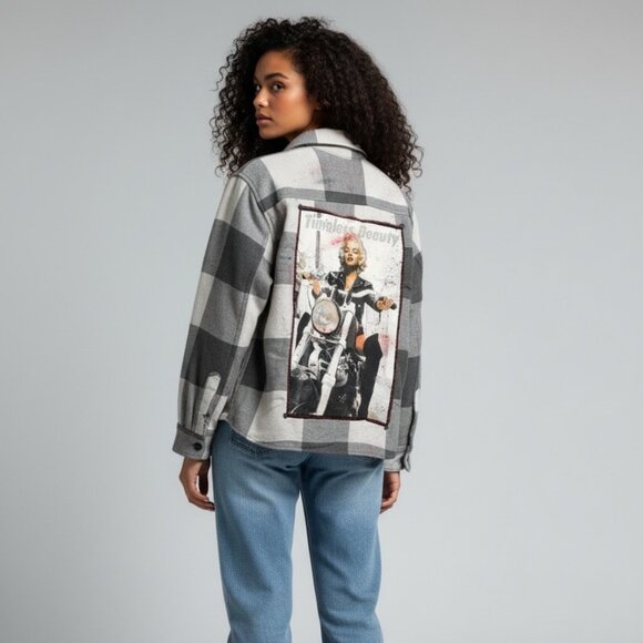 BROKEN BANDIT CUSTOM ONE OF A KIND UPCYCLED FLANNEL - Picture 2 of 12